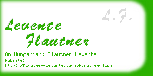 levente flautner business card